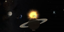 09-03-2014 congiunzione eliocentrica Mercurio-Saturno