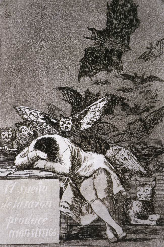 Goya Il Sonno Della Ragione Genera Mostri Descrizione